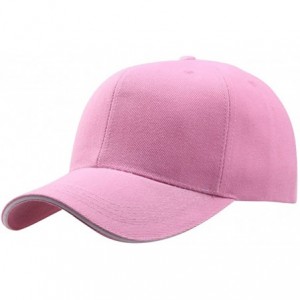 Baseball Caps Unisex Hats for Summer Baseball Cap Dad Hat Plain Men Women Cotton Adjustable Blank Unstructured Soft - Pink - ...