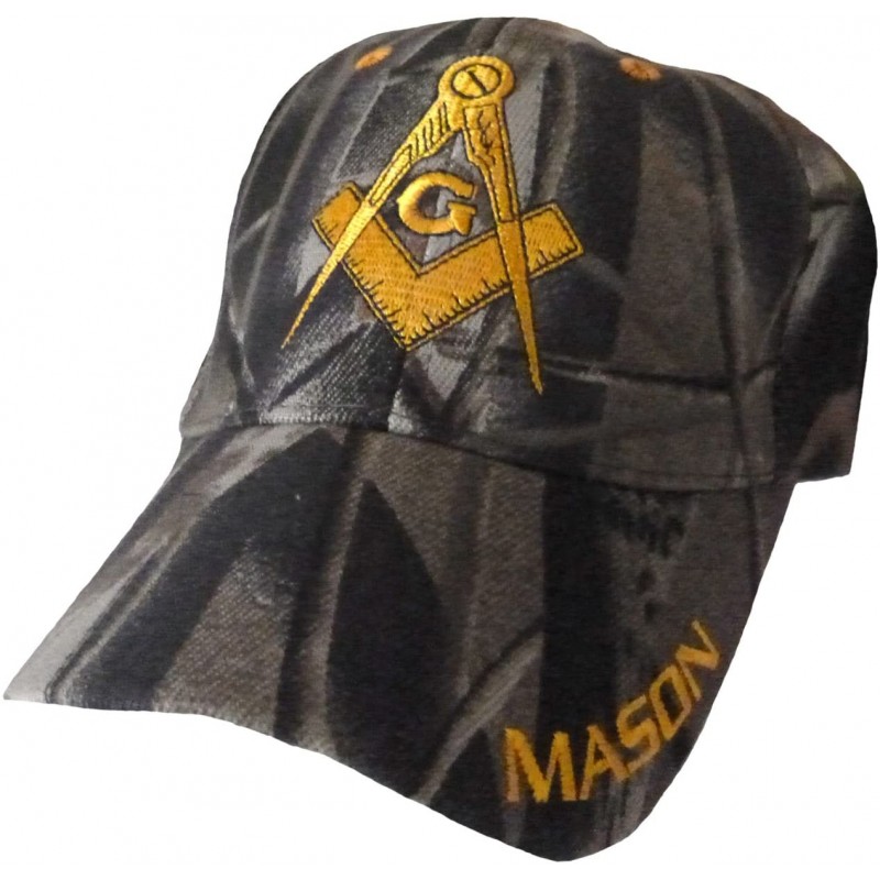 Baseball Caps Mason Hat Masonic Logo Baseball Cap with Bumper Sticker Freemason Headwear - Camouflage - CM11XRKQNWV $26.21