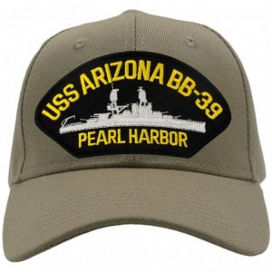 Baseball Caps USS Arizona BB-39 - Pearl Harbor - Hat/Ballcap Adjustable One Size Fits Most - Tan/Khaki - CO18SW6MUNC $43.59