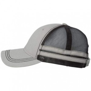 Baseball Caps Striped Trucker Cap - Grey/Black - C4126X5VN4J $18.90