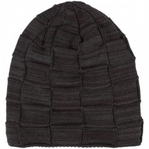 Skullies & Beanies Winter Beanie Hat Scarf Set Warm Thick Knit Hat Skull Cap for Men Women - Coffee - CI18M7EYACC $19.42