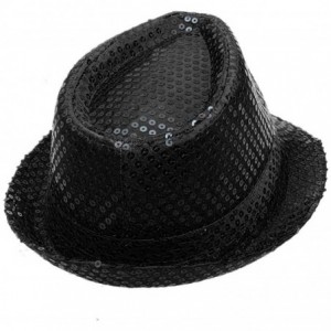 Fedoras Classic Jazz Hat Men's Breathable Linen-Fedora Hat & Stylish Hat Band Casual Jazz Cap (10 Color) - Black 2 - CQ192TWG...