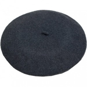 Berets Women's Solid Color Classic French Style Beret Beanie Hat - Dark Gray - CX11Y7M5PZ9 $22.53