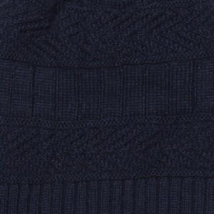 Skullies & Beanies Women Men Thick Warm Winter Beanie Hat Soft Stretch Slouchy Fleece Contrast Skully Knit Cap - Navy Blue - ...