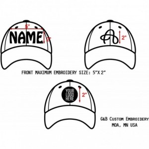 Baseball Caps 2 Side Embroidery. Front and Back. Place Your own Text. 6477 Flexfit Wool Blend Cap - Navy - CD180IH0CQX $56.74