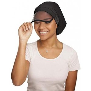 Rain Hats Women's Rain Hat- Waterproof- Sun Protection- Satin-Lined- Packable - Black - CV183GTG45Z $72.13