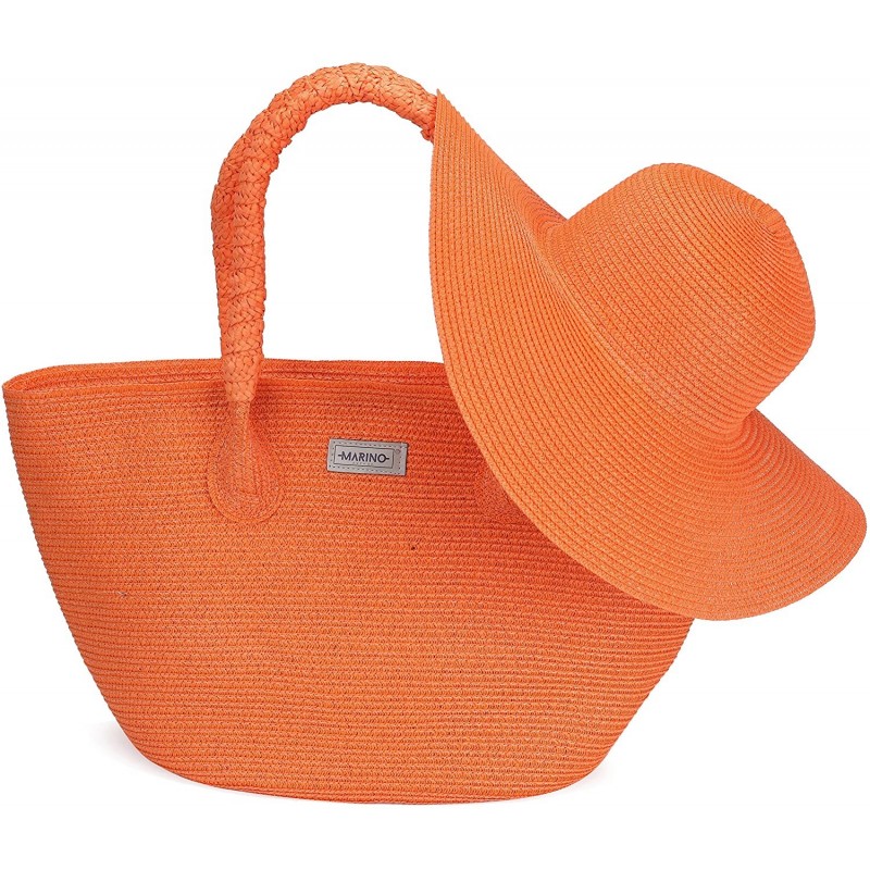 Sun Hats Marino Best Beach Tote Women - Orange - CC182OORI67 $104.17