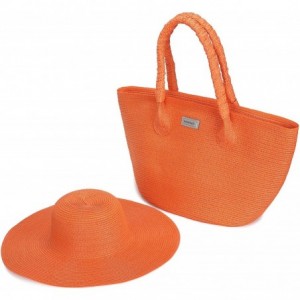 Sun Hats Marino Best Beach Tote Women - Orange - CC182OORI67 $104.17