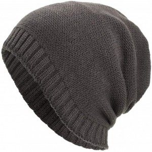 Skullies & Beanies Unisex Men Women Winter Knit Warm Hat Ski Baggy Slouchy Beanie Skull Cap - Gray - CY18LYK2QR6 $16.75