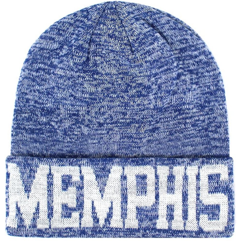 Skullies & Beanies Classic Cuff Beanie Hat Ultra Soft Blending Football Winter Skully Hat Knit Toque Cap - Sf200 Memphis - CT...