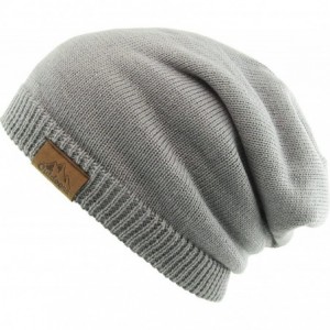 Skullies & Beanies Super Warm Slouchy Fleeced Long Beanie Warm Fur Lined Winter Knit Hat Thick Skull Cap - CN18GLGGCQR $22.24