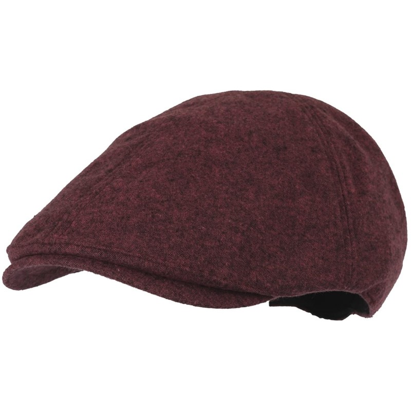 Newsboy Caps Melange Cotton Newsboy Hat Flat Cap SL3027 - Purple - CB11UL8VZR5 $43.49
