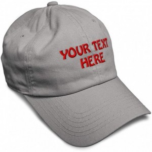 Baseball Caps Soft Baseball Cap Custom Personalized Text Cotton Dad Hats for Men & Women - Light Grey - C718DLOLXDE $33.66