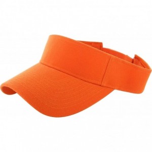 Visors Plain Men Women Sport Outdoor Sun Visor Adjustable Cap - Hot Orange - C2180LCD50Z $21.57
