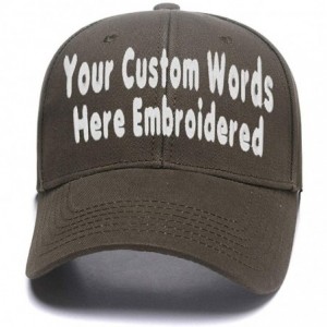 Baseball Caps Custom Embroidered Baseball Hat Personalized Adjustable Cowboy Cap Add Your Text - Dark Green - CD18H4930NI $36.64