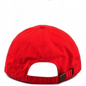 Baseball Caps Dabbin Dad Hat Cotton Baseball Cap Polo Style Low Profile - Red - CV185SC3K3C $30.01