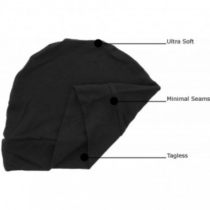 Skullies & Beanies Womens Soft Sleep Cap Comfy Cancer Hat with Studded Flip-Flops Applique - Black - C012NT95KA3 $25.83