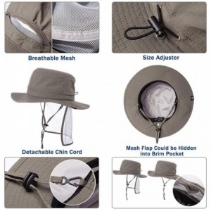 Sun Hats Unisex Outdoor UPF50+ Packable Boonie Hat w/Vented Crown&Lining Sunhat - 89025_beige - C217AZLXDET $33.60