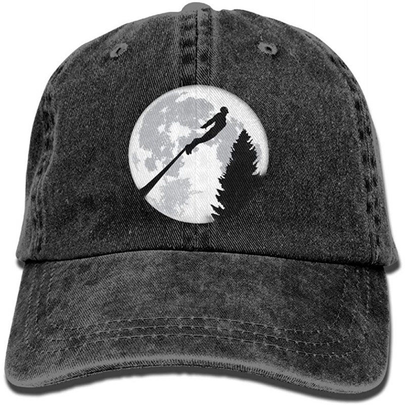 Baseball Caps Bungee Jumping Outdoor Dad Hat Adjustable Washed Denim Caps Baseball Cap - Black - C318DRXUGTN $29.16