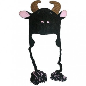 Skullies & Beanies Animal Hat Wool Fleece Lined Trapper Beanie Cap Adult Teenagers - Bull / Buffalo - CG11HNUX4DH $44.63
