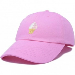 Baseball Caps Soft Serve Ice Cream Hat Cotton Baseball Cap - Light Pink - CR18LKZTR7R $23.36