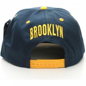 Baseball Caps Brooklyn City Pro Team Flat Visor Elephant Print Snapback Hat Cap - Navy Navy - C211KI1QQ8D $19.59