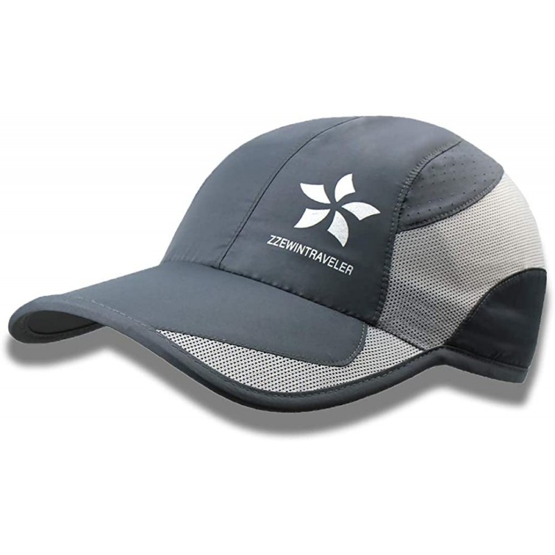 Baseball Caps Quick Dry Cap Running Hats Lightweight Breathable Soft Adjustable Outdoor Sports Hat for Men- Women - Dark Gray...