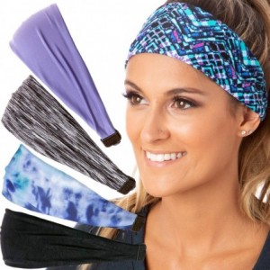 Headbands Adjustable & Stretchy Xflex Band Wide Sports Headbands for Women Girls & Teens - CY18IOLXKUU $51.27