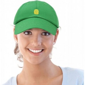 Baseball Caps Pineapple Hat Unstructured Cotton Baseball Cap - Kelly Green - CP18ICDYMKQ $19.87