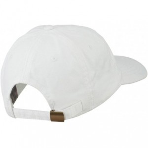 Baseball Caps Smile Face Embroidered Washed Cap - White - C311LBME7BL $48.71