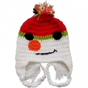 Skullies & Beanies Stretchy Crochet Animal- Bug- Football- Cupcake Hat for Baby/Toddler - One Size - Snowman - Red Hat - CT12...