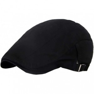 Newsboy Caps Mens Solid Beret Hat Plain Cabbie Classic Newsboy Flat Ivy Cap - 2pack-black/Dark Grey - CE18Q7L37LL $23.66