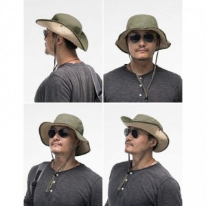 Sun Hats Bucket Hat Wide Brim UV Protection Sun Hat Boonie Hats Fishing Hiking Safari Outdoor Hats for Men and Women - CZ18E6...
