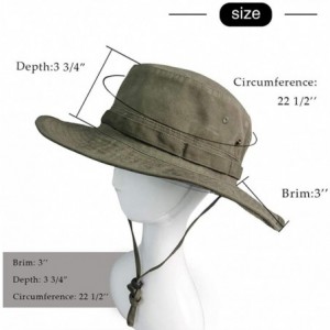 Sun Hats Bucket Hat Wide Brim UV Protection Sun Hat Boonie Hats Fishing Hiking Safari Outdoor Hats for Men and Women - CZ18E6...