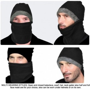 Balaclavas Winter Warm Balaclavas Hat Neck Warmer Scarf Face Cover Skiing Cap for Men Women - A-black - CC184ADHMI9 $22.45
