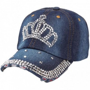 Baseball Caps Full Diamond Crown Flat Snapback Hat Hip-Hop Baseball Cap for Girls Womens - C712G5OY70F $16.68