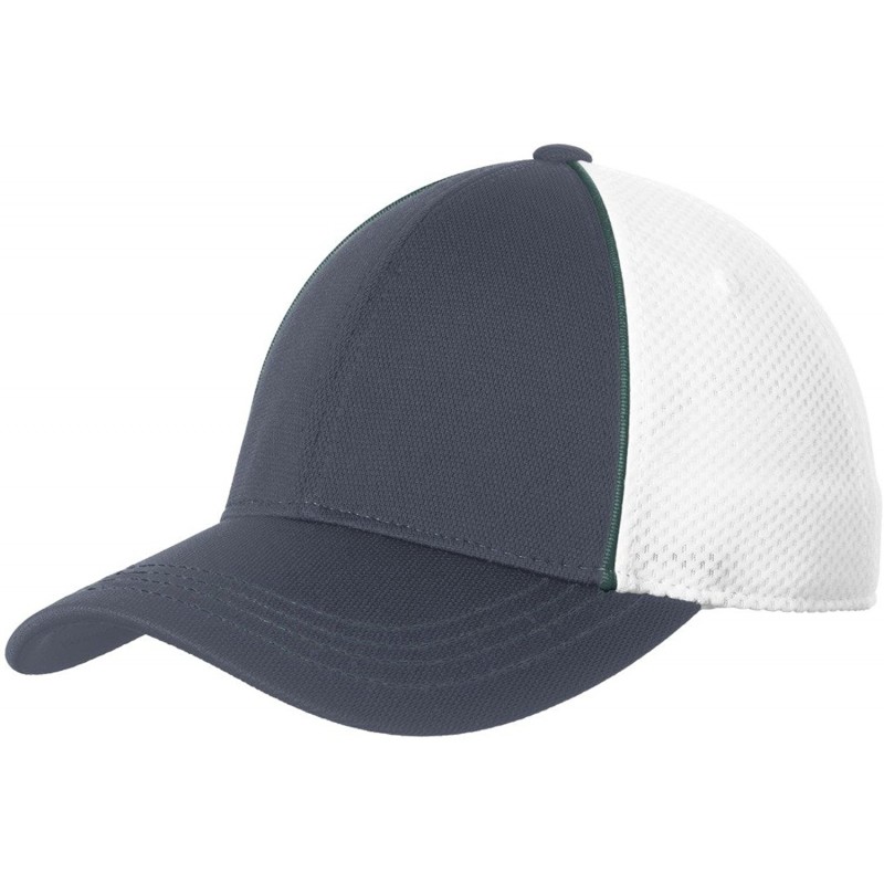 Baseball Caps Piped Mesh Back Cap. STC29 - Forest Green/Graphite/White - CC17YE3K7KW $18.59