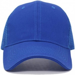 Baseball Caps Personalized Snapback Trucker Hats Custom Unisex Mesh Outdoors Baseball Caps - Sapphire Blue - C918QZ6XI04 $21.26