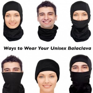 Balaclavas 7in1 Balaclava Face Mask Windproof Neck Warmer Breathable Hood Quick Dry Cycling Headgear - Grey - CS183GKLMOT $18.84