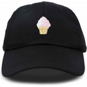 Baseball Caps Soft Serve Ice Cream Hat Cotton Baseball Cap - Black - CS18LL3OW70 $27.27