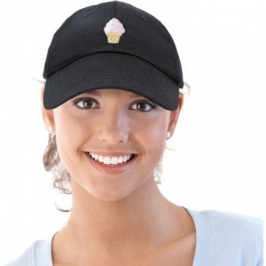 Baseball Caps Soft Serve Ice Cream Hat Cotton Baseball Cap - Black - CS18LL3OW70 $22.93