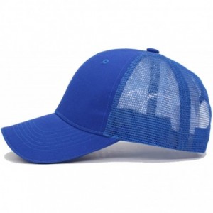 Baseball Caps Personalized Snapback Trucker Hats Custom Unisex Mesh Outdoors Baseball Caps - Sapphire Blue - C918QZ6XI04 $21.26