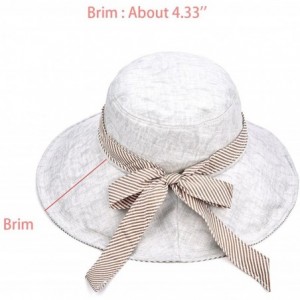 Sun Hats Sun Hats for Women Roll-up Wide Brim Summer Beach Hat Foldable Floppy Cotton Hat - Cotton Blue - CJ18D3OIA0S $31.42