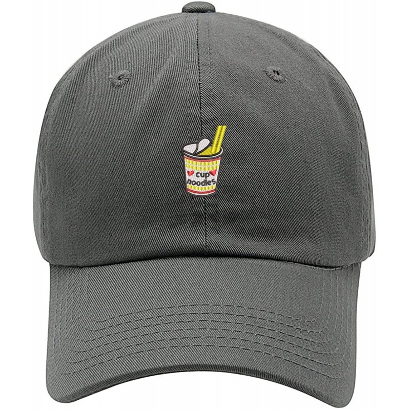 Baseball Caps Unisex Cup of Noodles Low Profile Embroidered Baseball Dad Hat - Vc300_charcoal - C818R2EI9AK $30.01