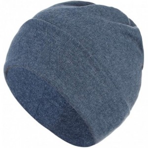 Skullies & Beanies Women Men Slouch Skull Cap Oversize Knit Beanie Hat Long Baggy Hip-hop Winter Summer Hat - Denim Blue - CD...