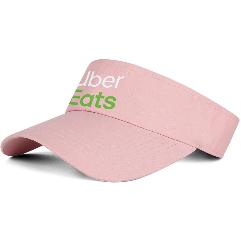 Visors Men's Women's Sun Sports Visor Hats Uber-Eats- Tennis Visors Beanie Outdoor Caps - Pink-277 - CX18XIYZ6E3 $31.97