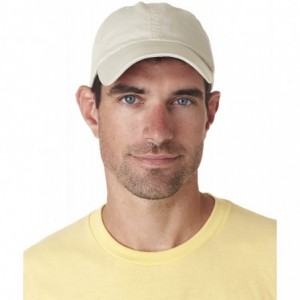 Baseball Caps Men's Classic Cut Washed Chino Unconstructed Twill Cap - Stone - CO11D33HD4T $18.69