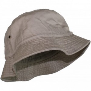Bucket Hats Simple Solid Cotton Bucket Hat - Tan - CE11LXK936F $21.23