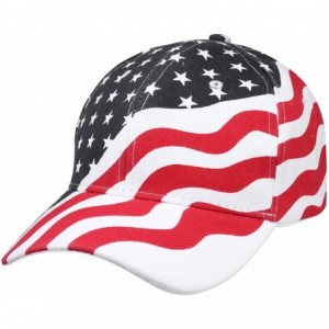Baseball Caps Wholesale 12-Pack Baseball Cap Donald Trump Keep American Great Again - Usa Flag - C518HRCZI3C $50.63