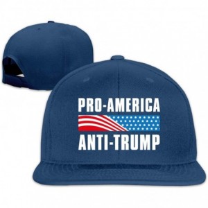 Baseball Caps Pro-America Anti-Trump Snapback Hats Adjustable Casual Flat Bill Baseball Cap Womens - Navy - C3196XR733K $26.90